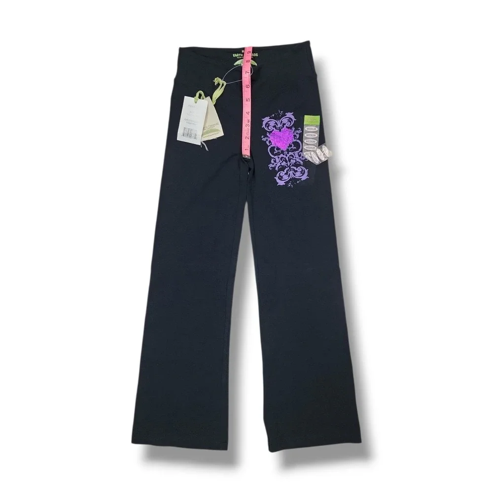 Earth Threads Sustainable Organic Black‎ Yoga Pants Girls Medium (6)